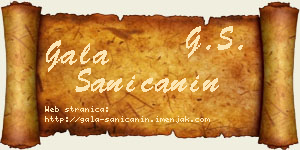 Gala Saničanin vizit kartica